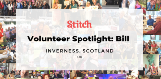 Volunteer Bill from Inverness shares his Stitch journey in this article