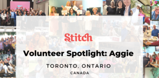 Volunteer Spotlight on Aggie, Stitch member in Toronto, Canada
