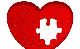 heart puzzle with missing piece 