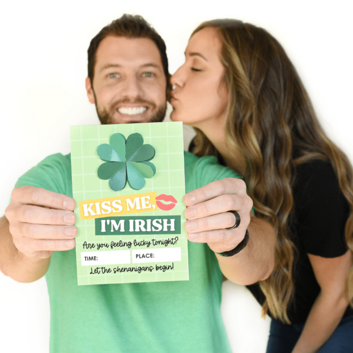 Kiss Me; I'm Irish Printable Kissing Games for Couples