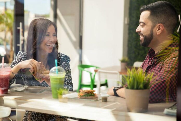 two people enjoying their date