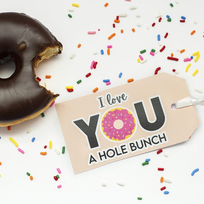 Cute Donut Box Printables for 6 Year Anniversary Gift