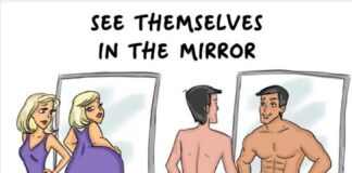 difference between how men and women see themselves in the mirror