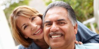 matured couple taking a selfie together