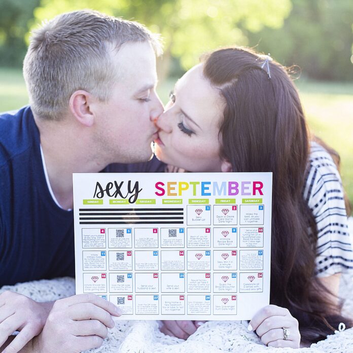 Monthly Romance Calendar for Couples in Love