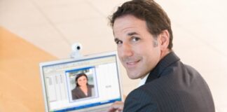 businessman working on his laptop