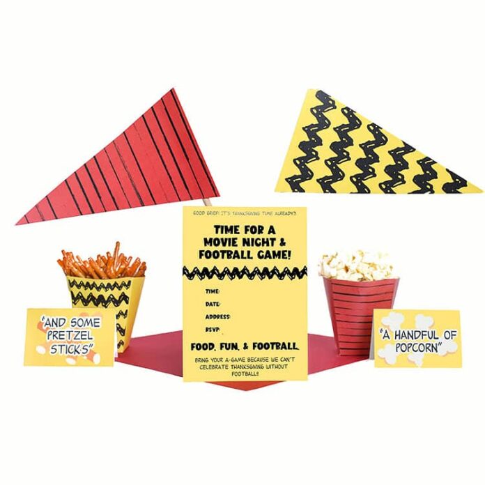 "A Charlie Brown Thanksgiving" Party Printables