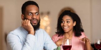 couple talking and man is turned off