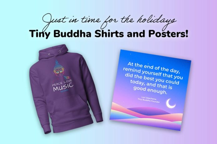 Available Now: Tiny Buddha Shirts and Posters